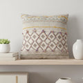 Multicolour Handprint Geometric Boho Cushion Cover