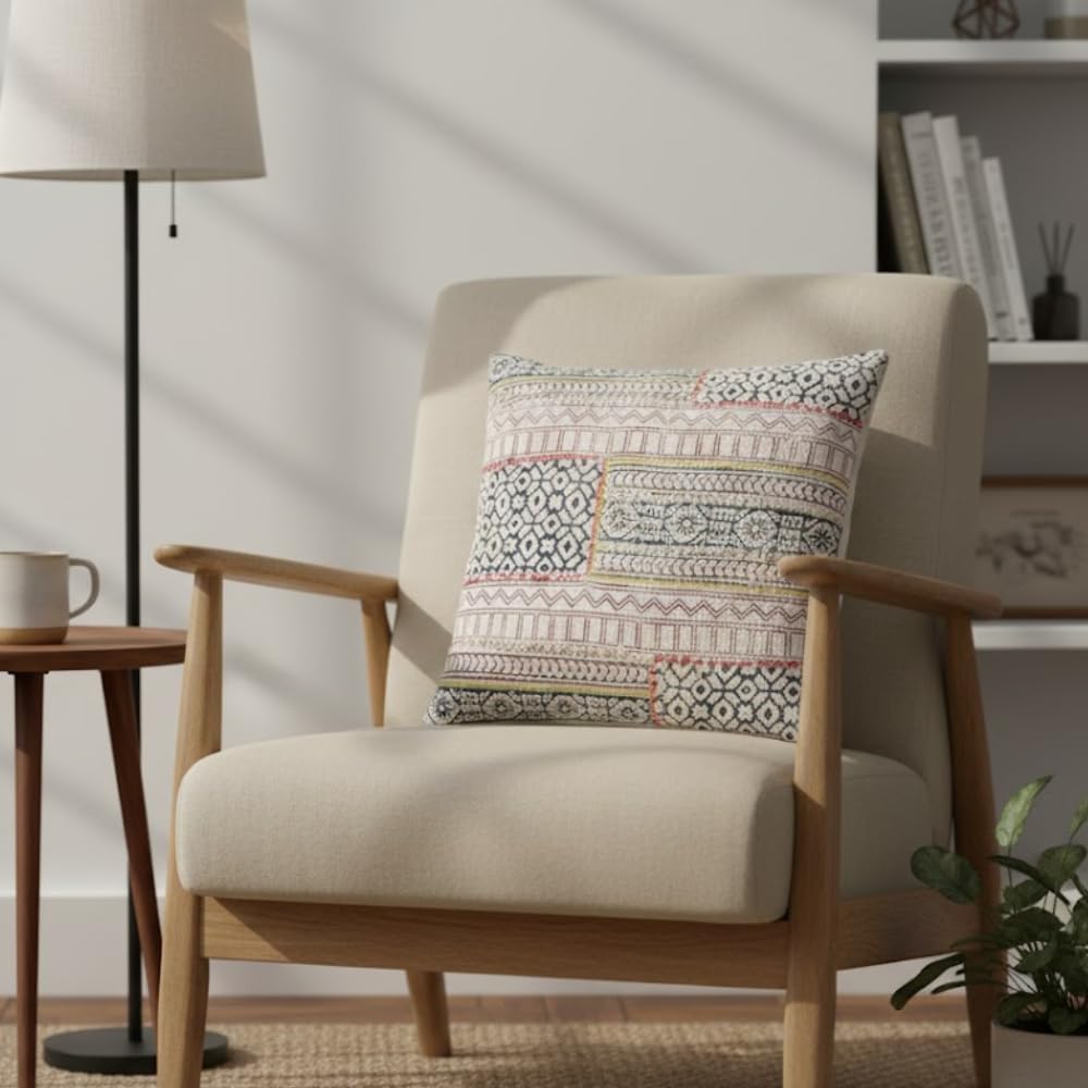 Multicolour Geometric Boho Cushion Cover
