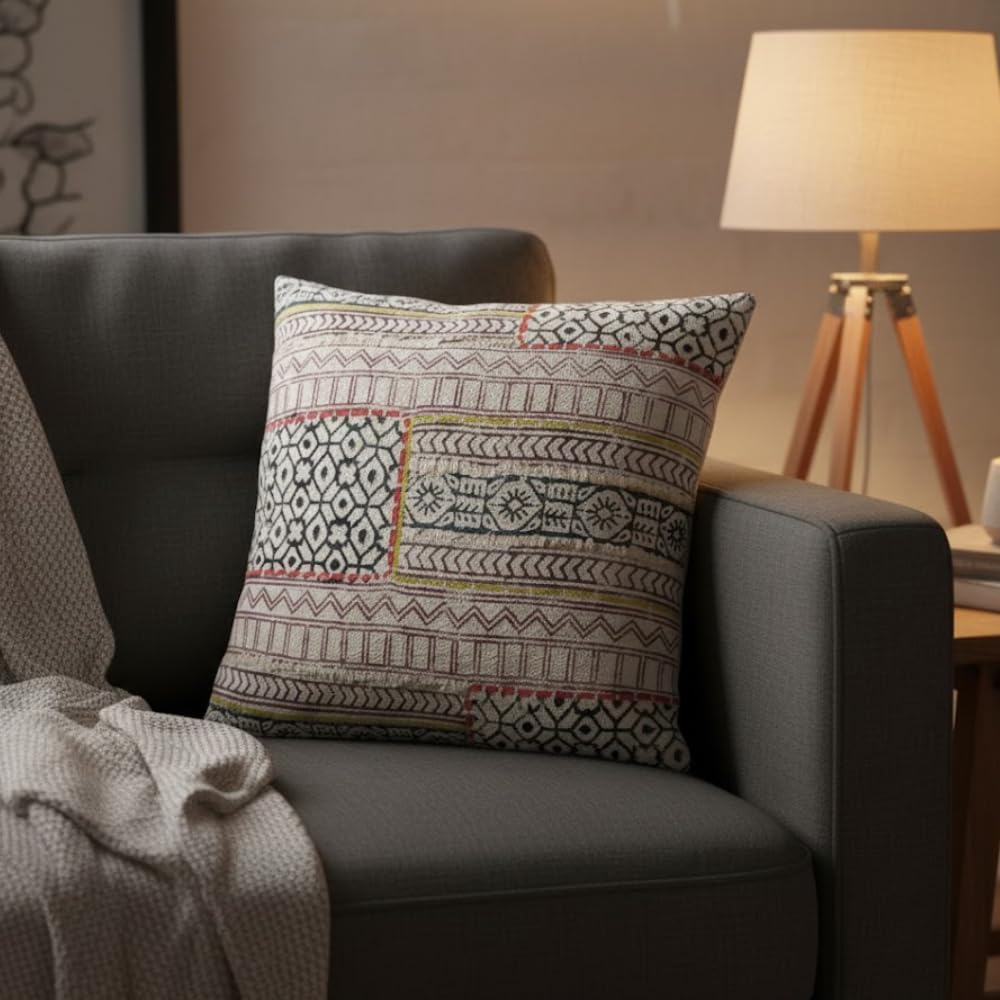 Multicolour Geometric Boho Cushion Cover