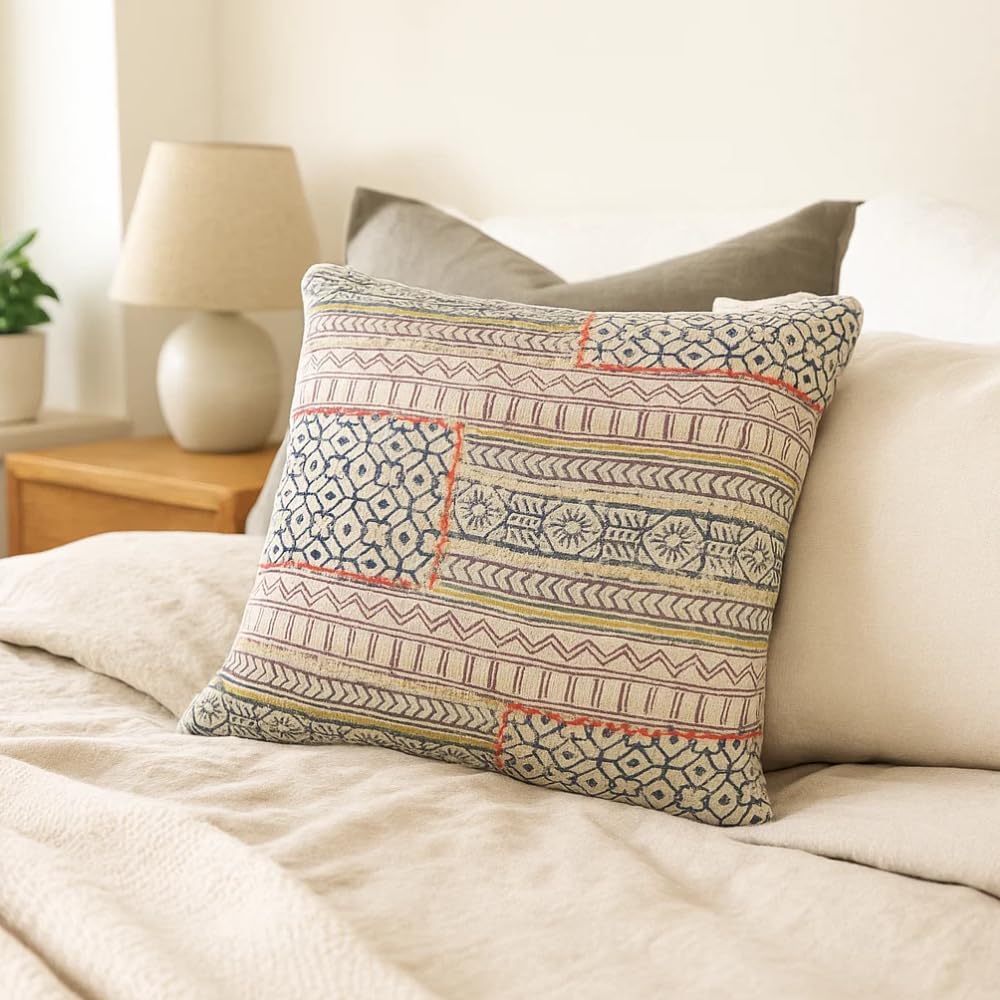 Multicolour Geometric Boho Cushion Cover