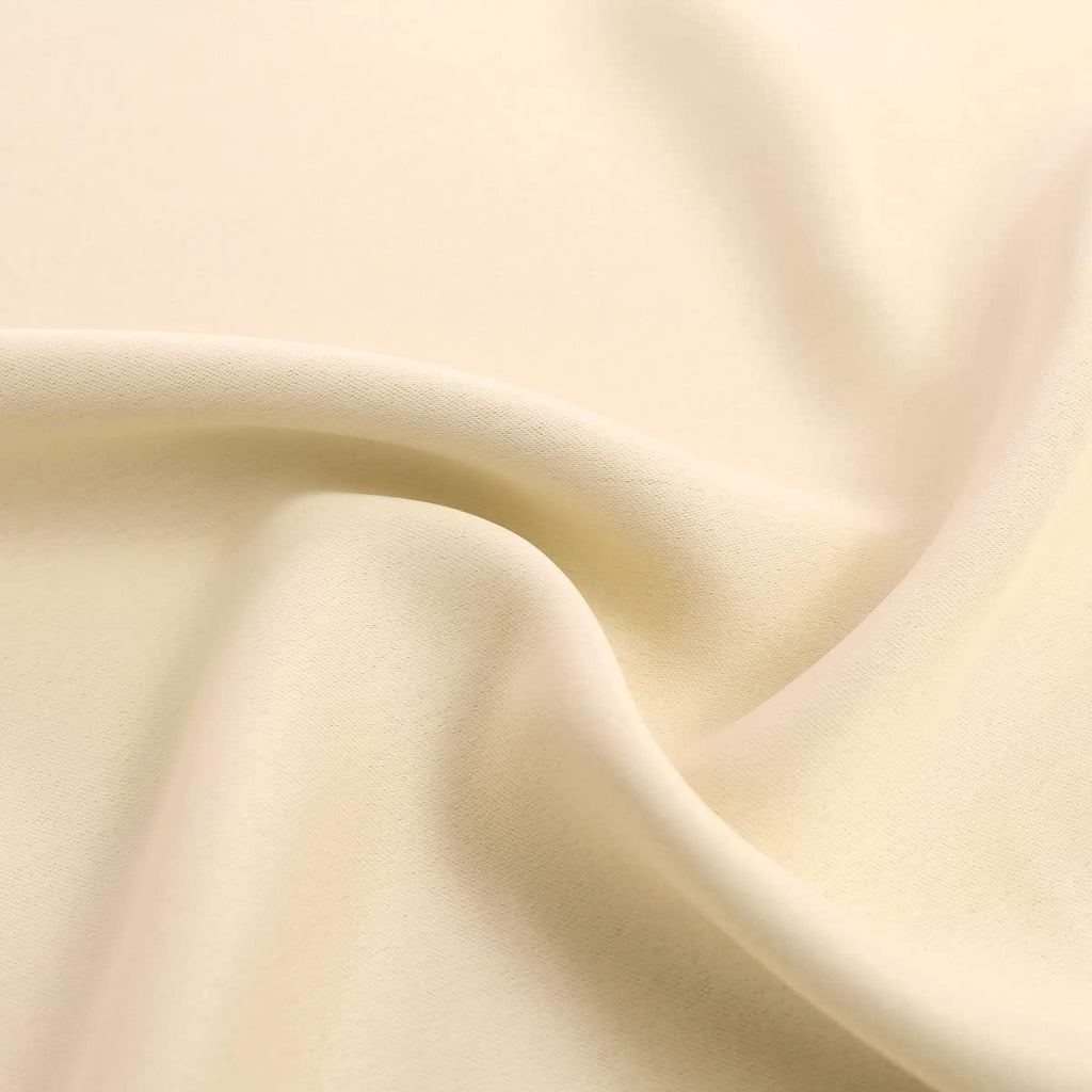 Beige Double Layer Blackout Curtains 52Wx63L