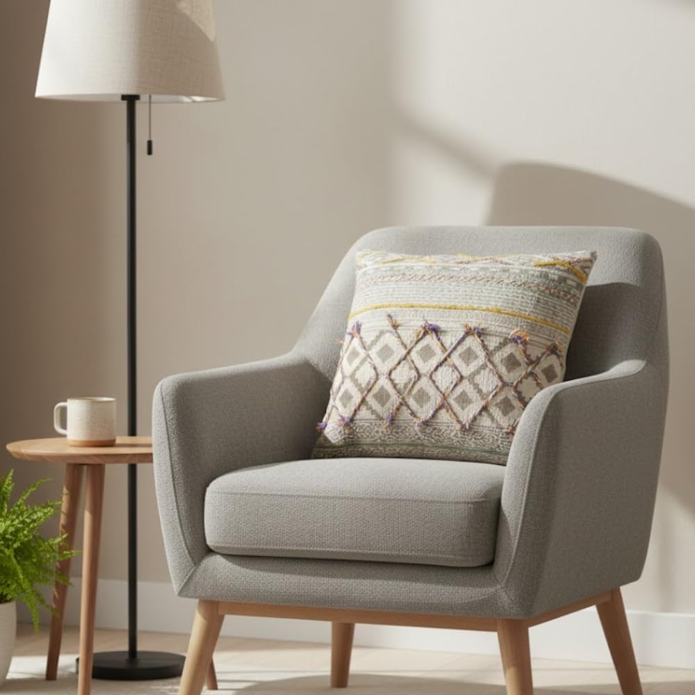 Multicolour Handprint Geometric Boho Cushion Cover
