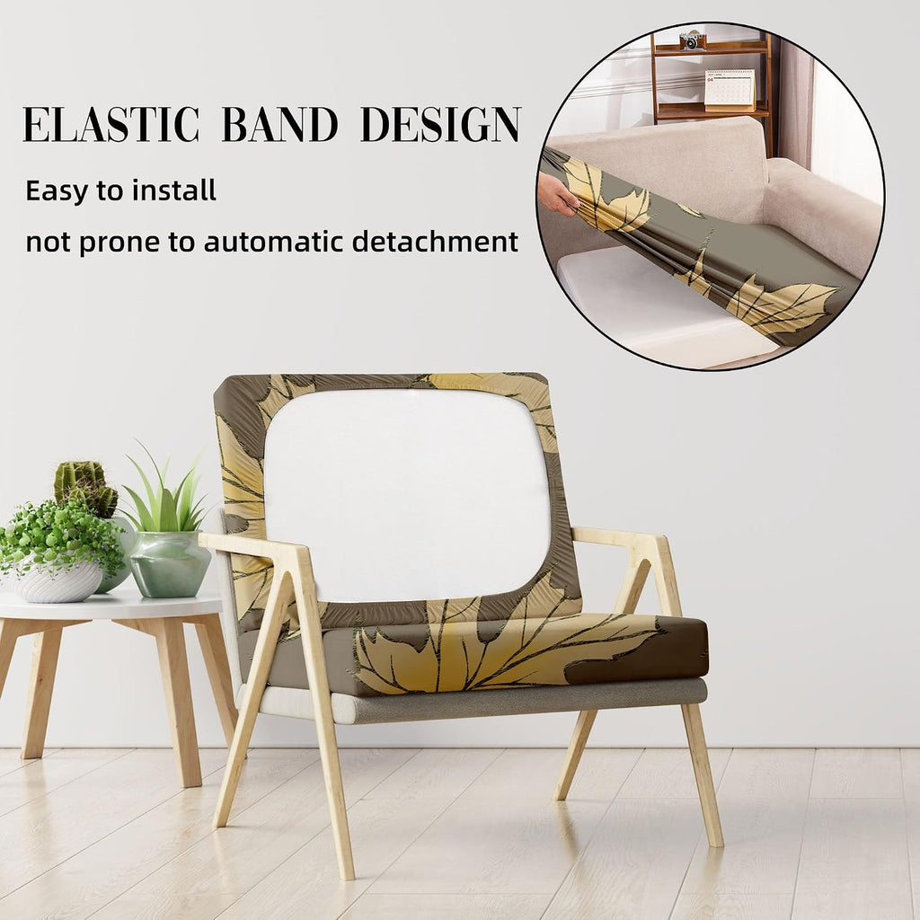 Maple Leaf Jacquard Patio Cushion Covers