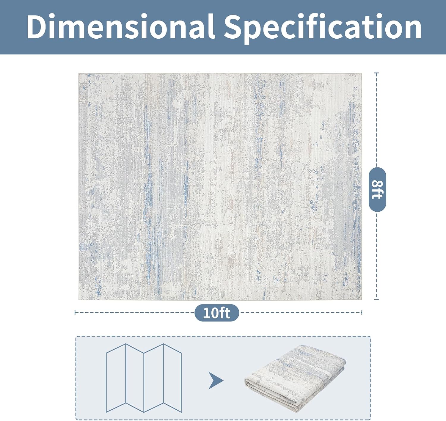 Neutral Abstract Washable Large Area Rug