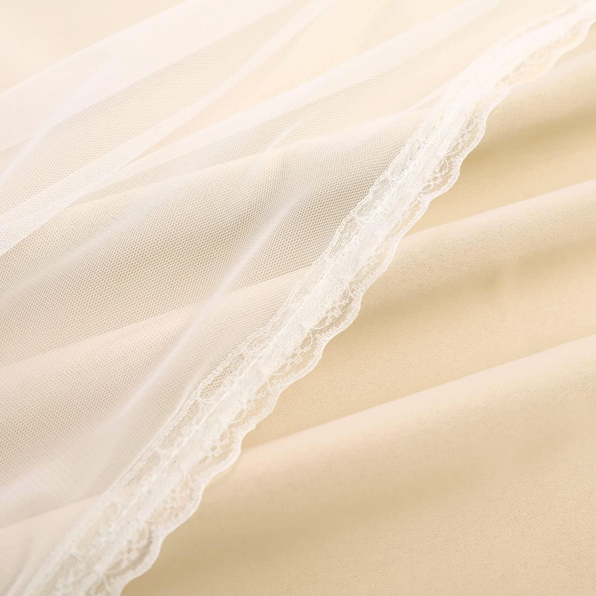 Beige Double Layer Blackout Curtains 52Wx63L