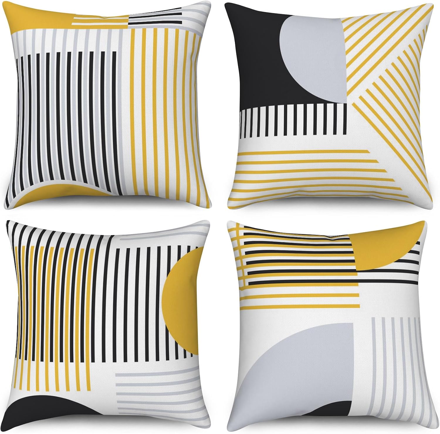 Striped Minimalist Pillow Covers Set of 4