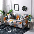 Geometric Stretch 3-Seater Sofa Cover