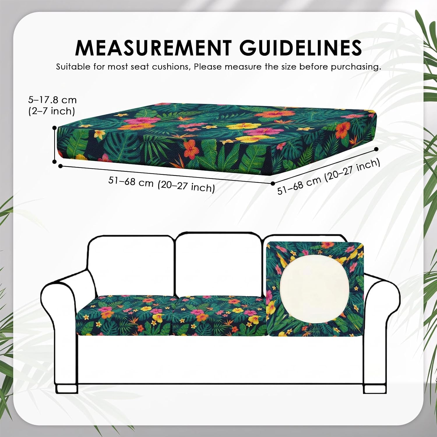 Tropical Floral Stretch Patio Cushion Covers