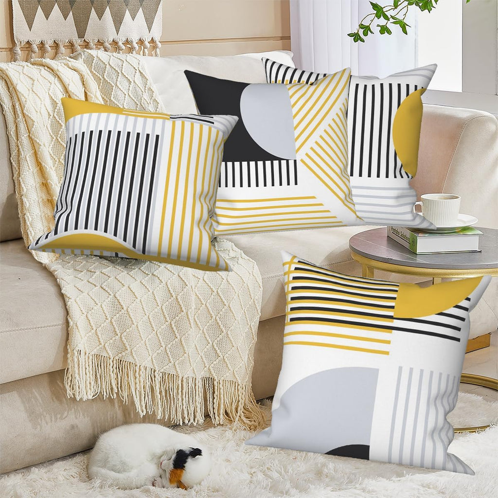 Striped Minimalist Pillow Covers Set of 4