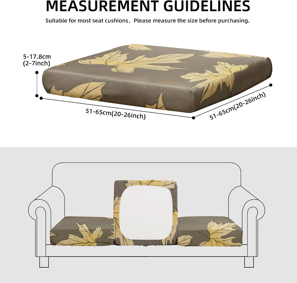 Maple Leaf Jacquard Patio Cushion Covers
