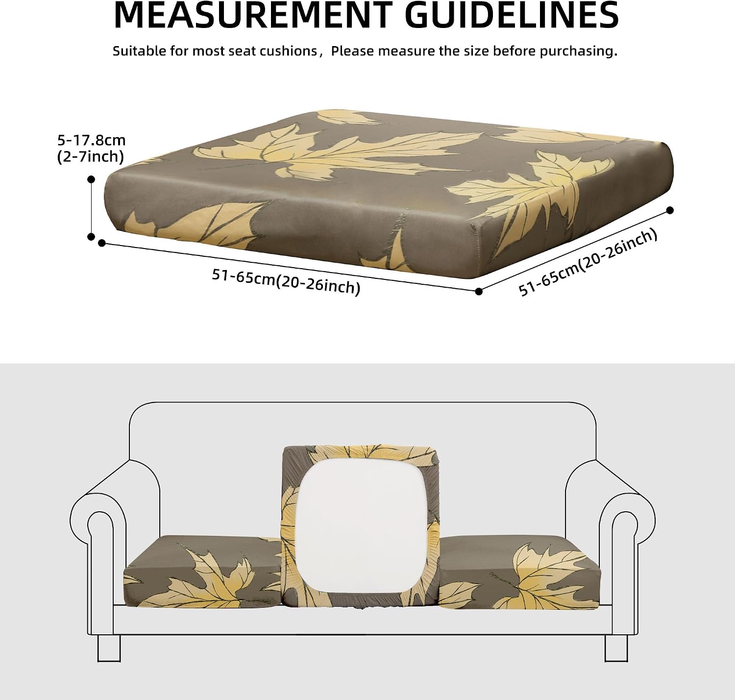 Maple Leaf Jacquard Patio Cushion Covers