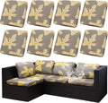 Maple Leaf Jacquard Patio Cushion Covers