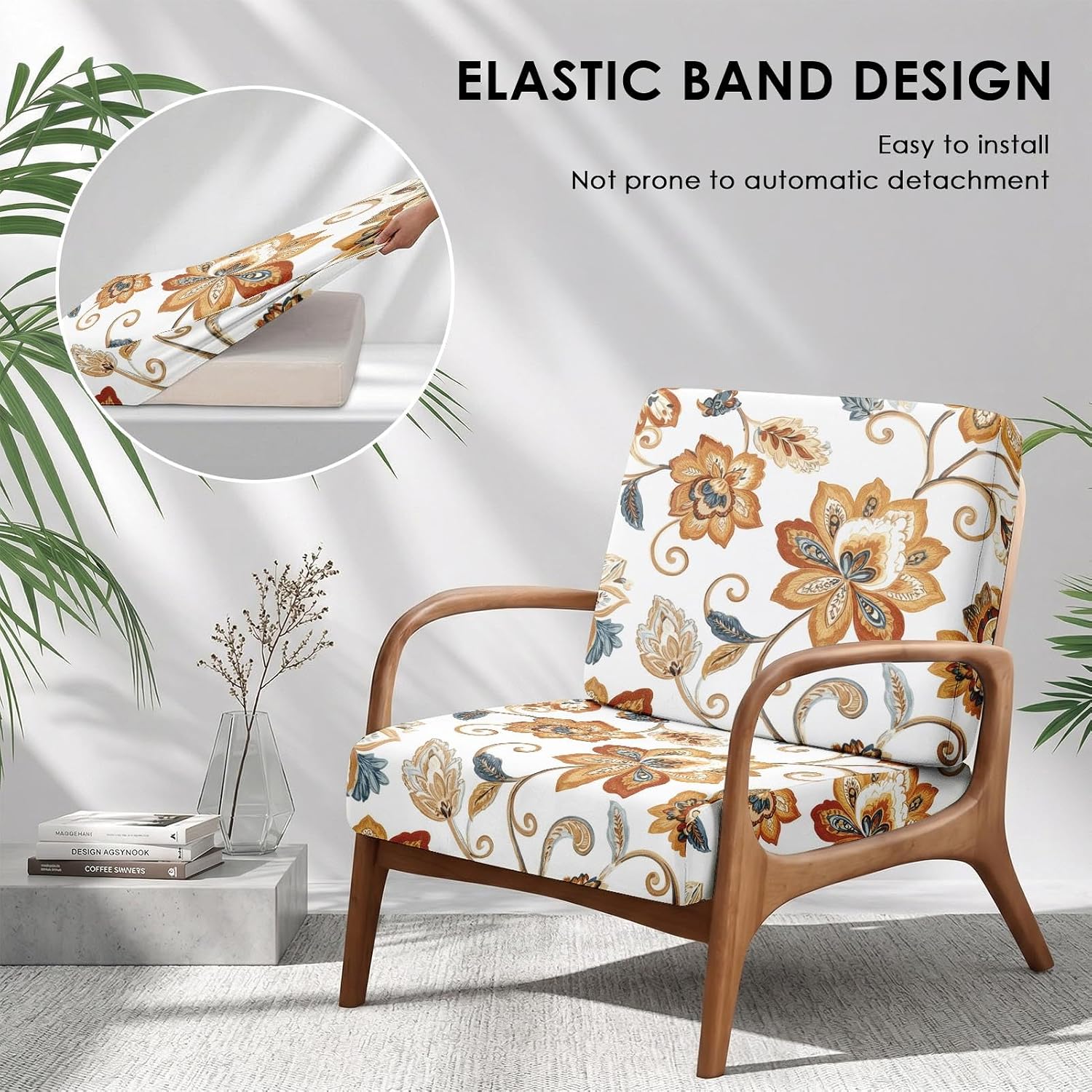 Brown Vintage Floral Patio Cushion Covers