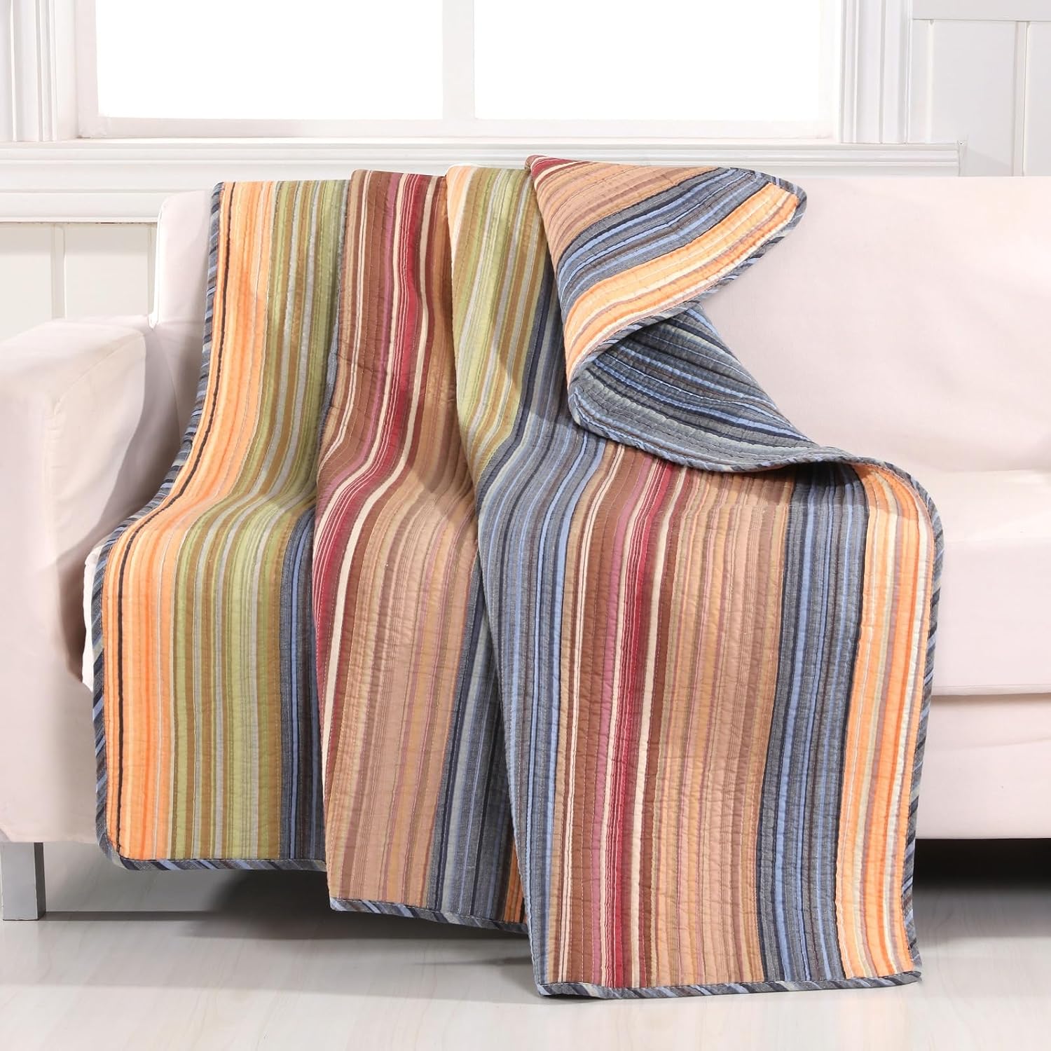 Katy Reversible Cotton Throw Blanket