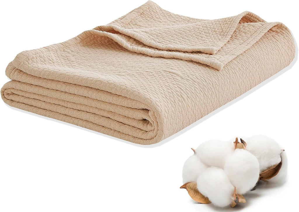 All Season Textured Cotton Throw Blanket