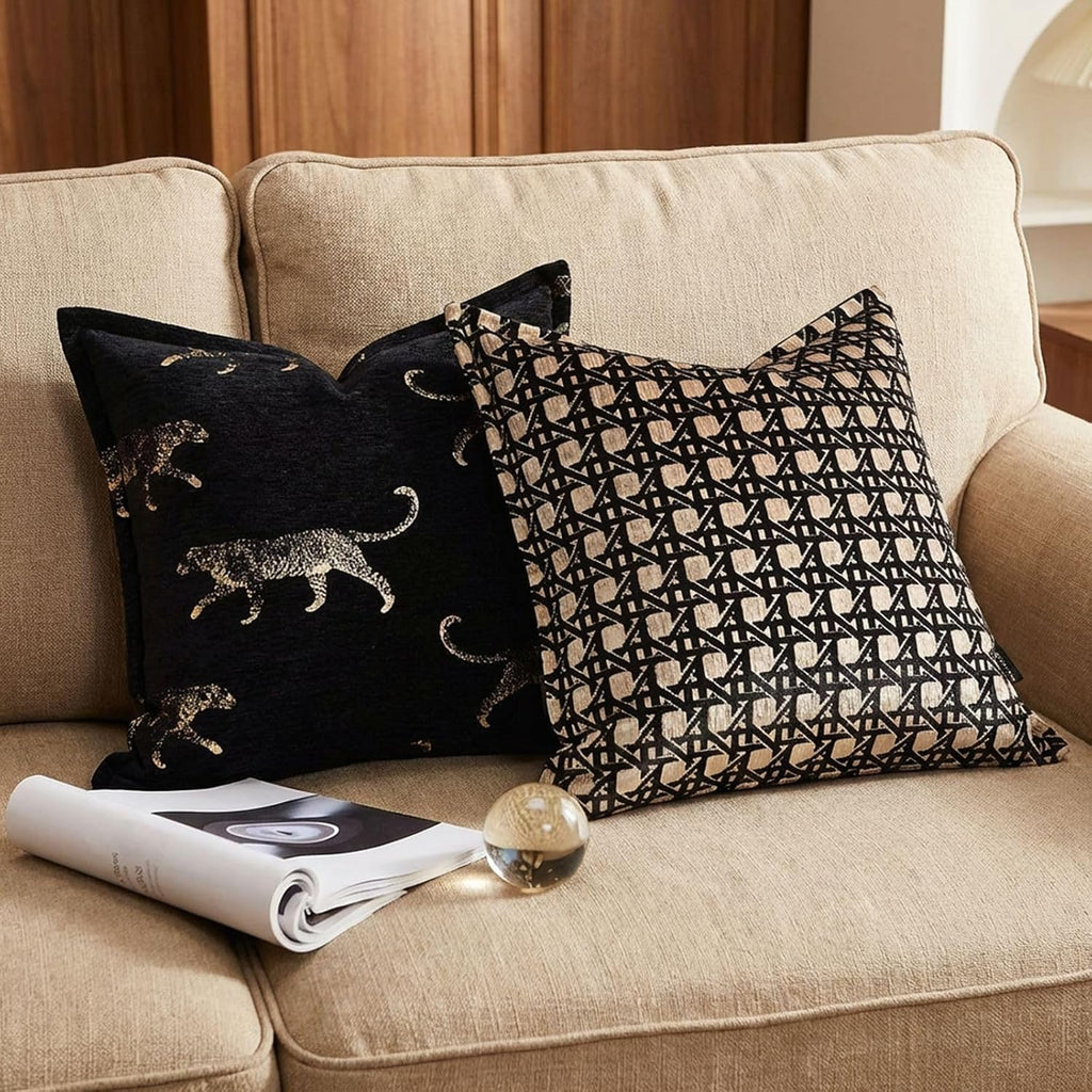 Velvet Geometric Rhombus Pillow Cover