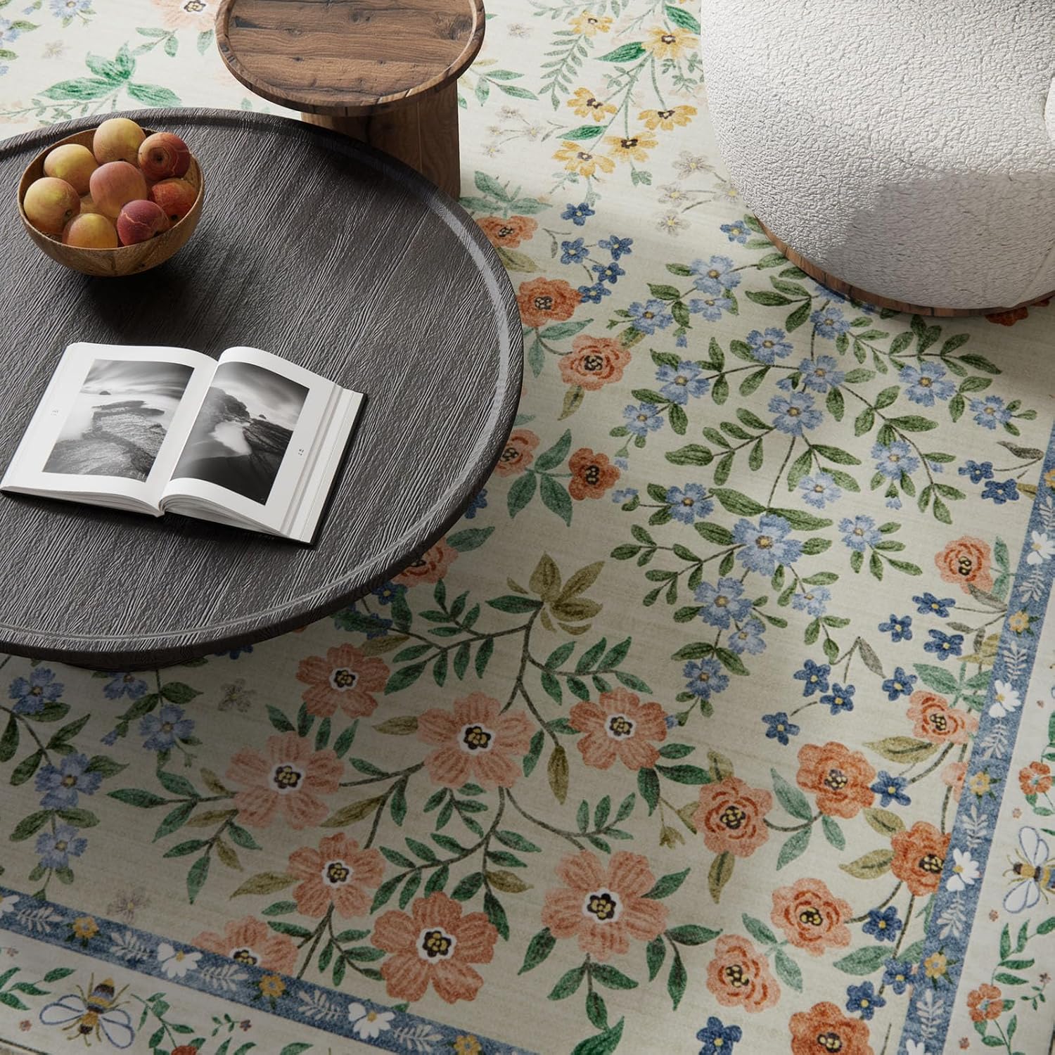 Washable Vintage Non Slip Area Rug
