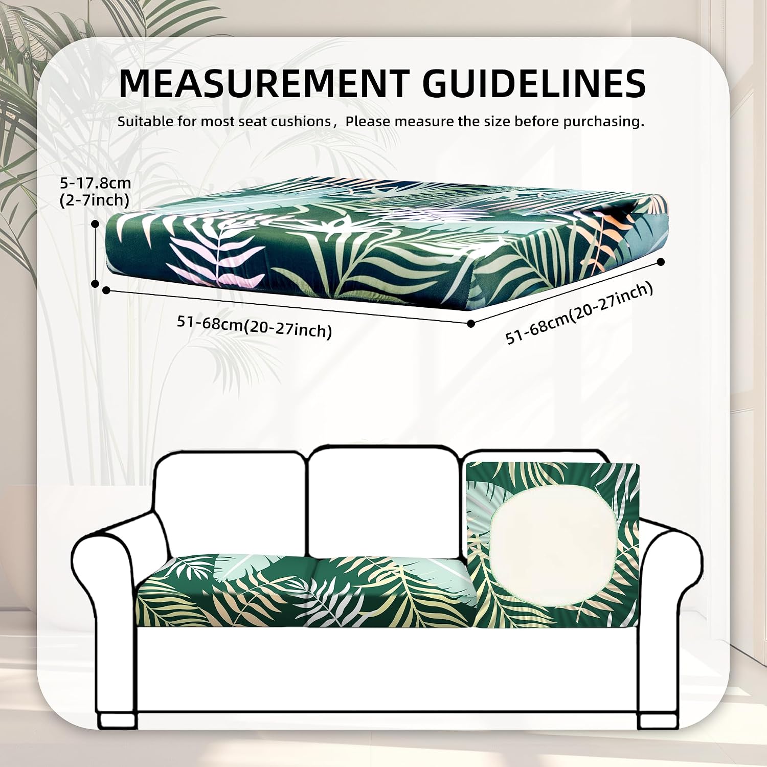 Green Forest Stretch Patio Cushion Covers