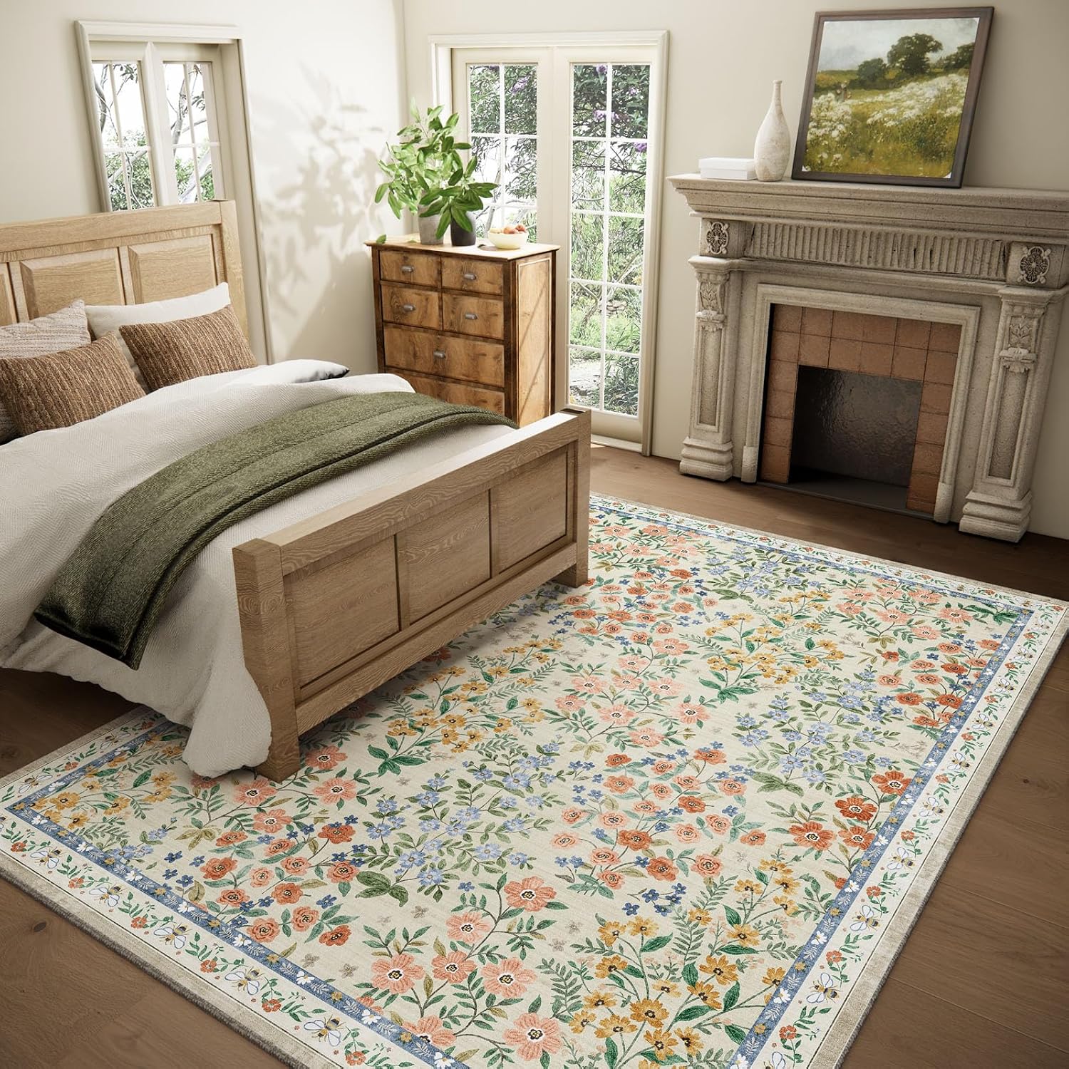 Washable Vintage Non Slip Area Rug