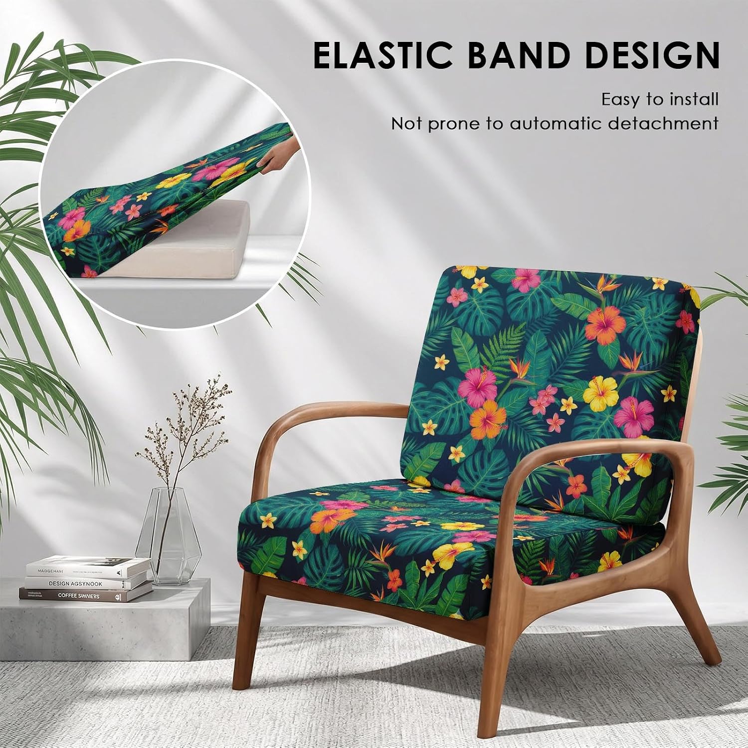 Tropical Floral Stretch Patio Cushion Covers