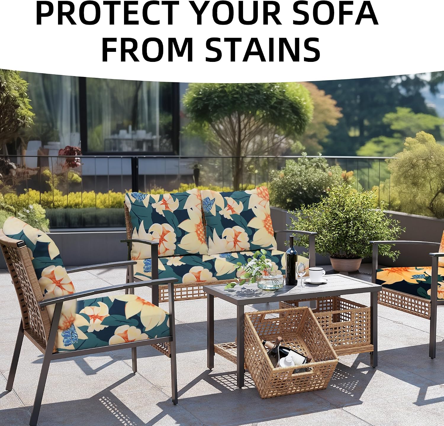 Washable Patio Cushion Slipcovers