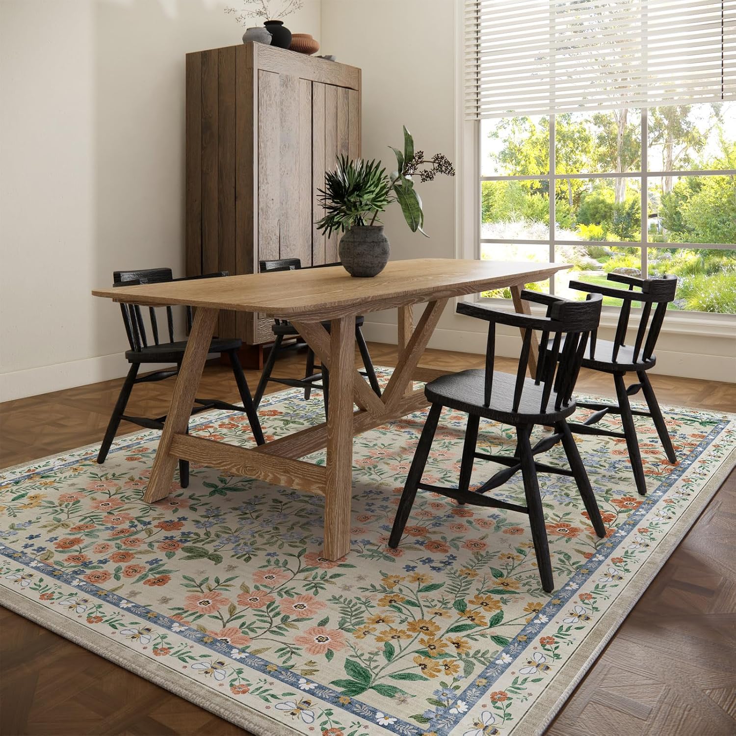 Washable Vintage Non Slip Area Rug