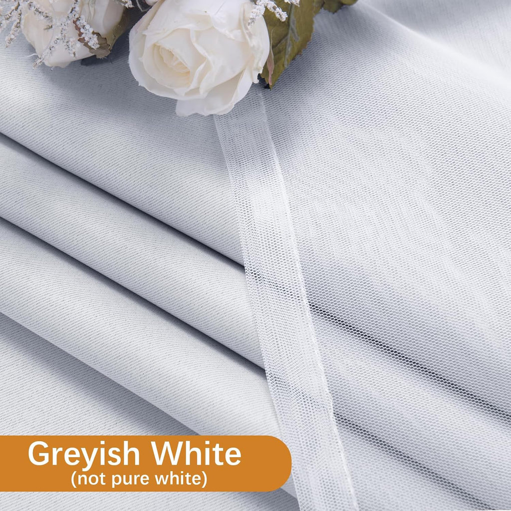 White Double Layer Thermal Blackout Curtains 52Wx84L