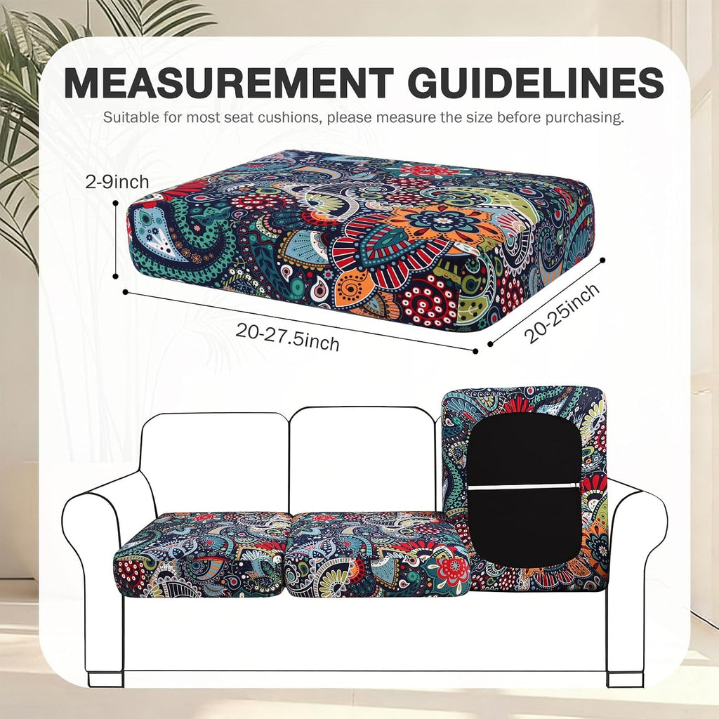 Paisley Stretch Patio Cushion Covers