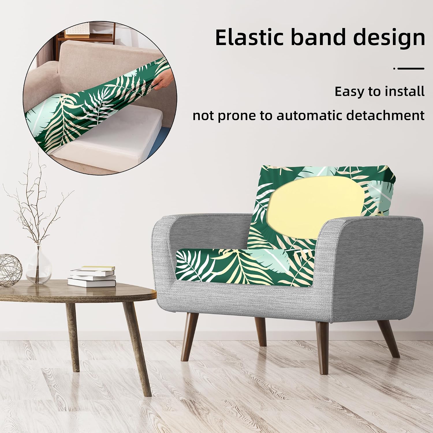 Green Forest Stretch Patio Cushion Covers
