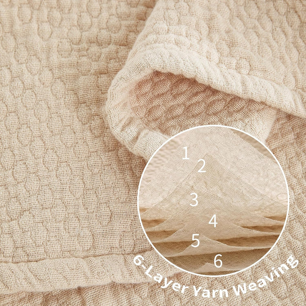 All Season Textured Cotton Throw Blanket