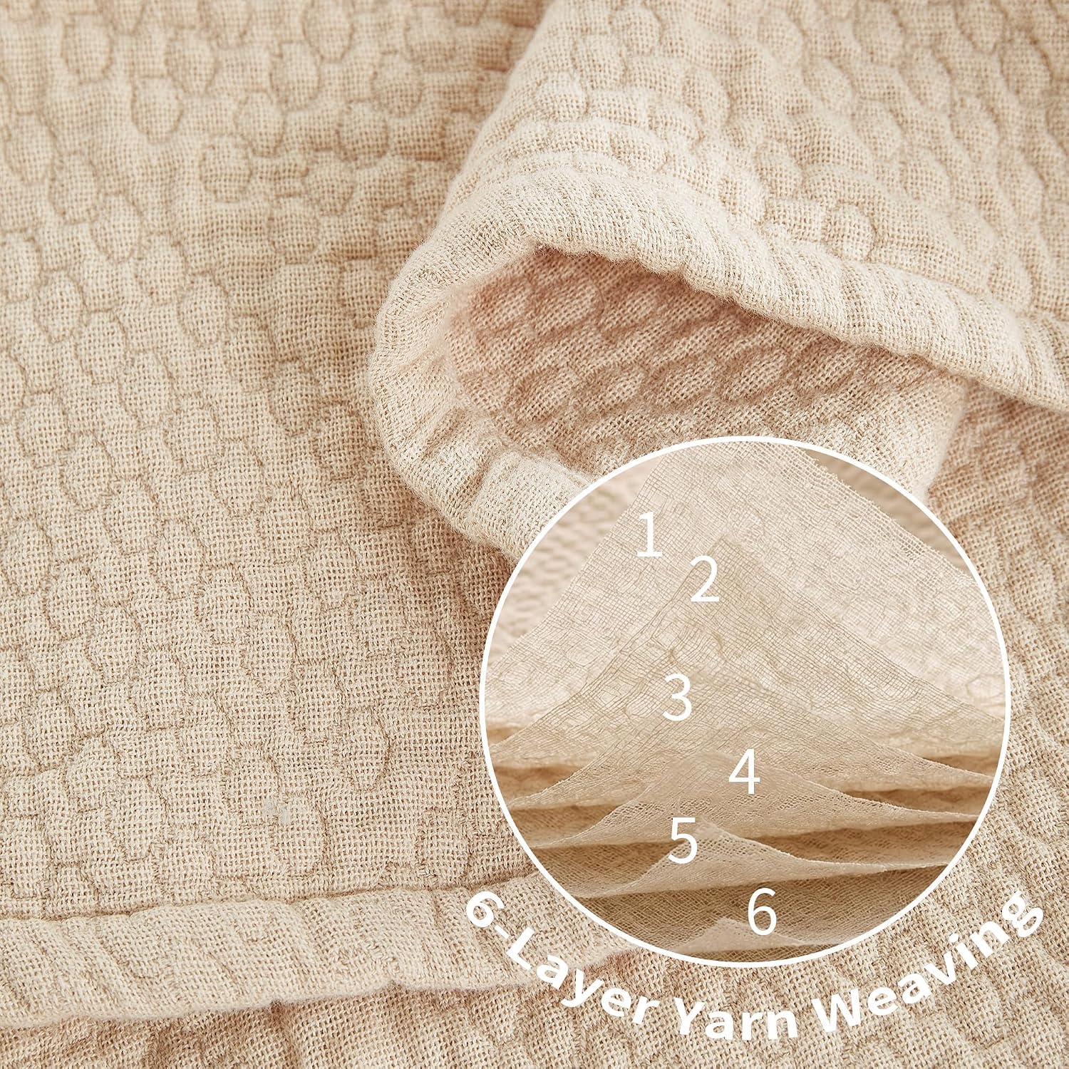 All Season Textured Cotton Throw Blanket