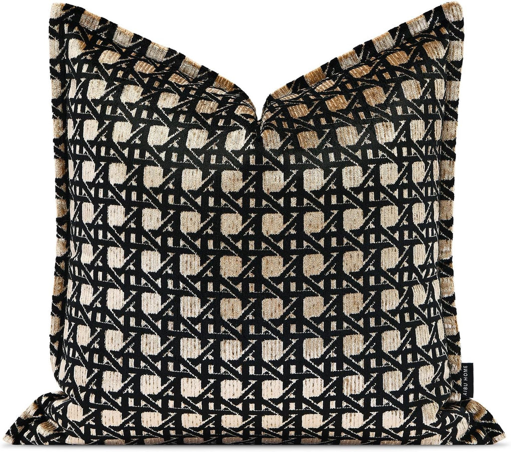 Velvet Geometric Rhombus Pillow Cover