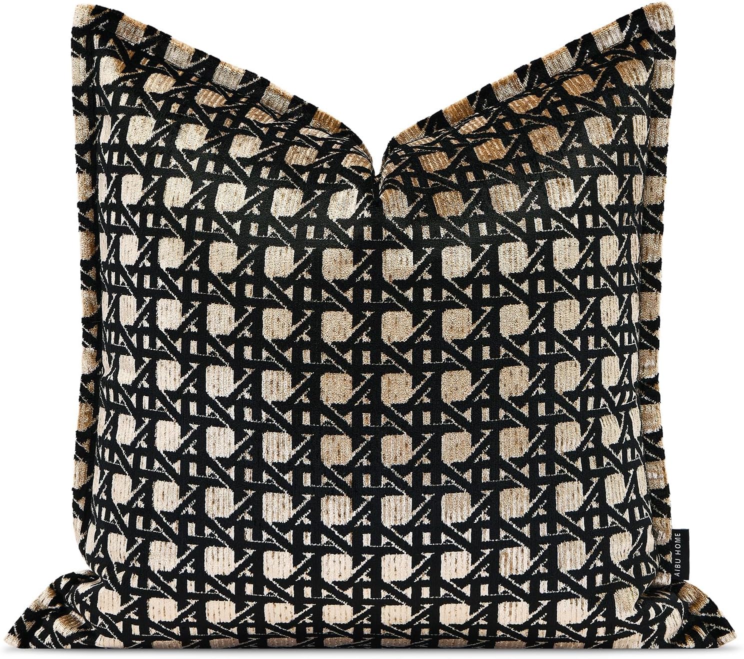 Velvet Geometric Rhombus Pillow Cover