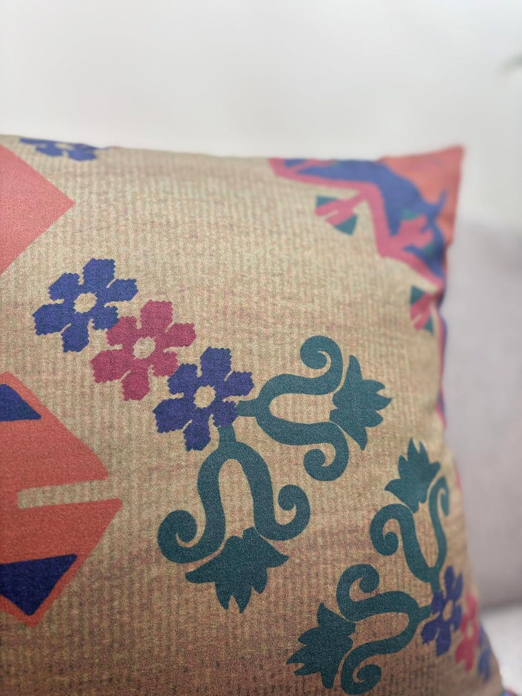 Rust Boho Kilim Throw Pillow Cover