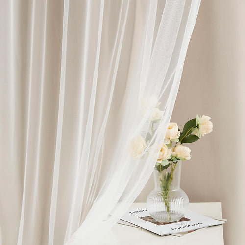 Beige Double Layer 80% Blackout Curtains 54Wx84L