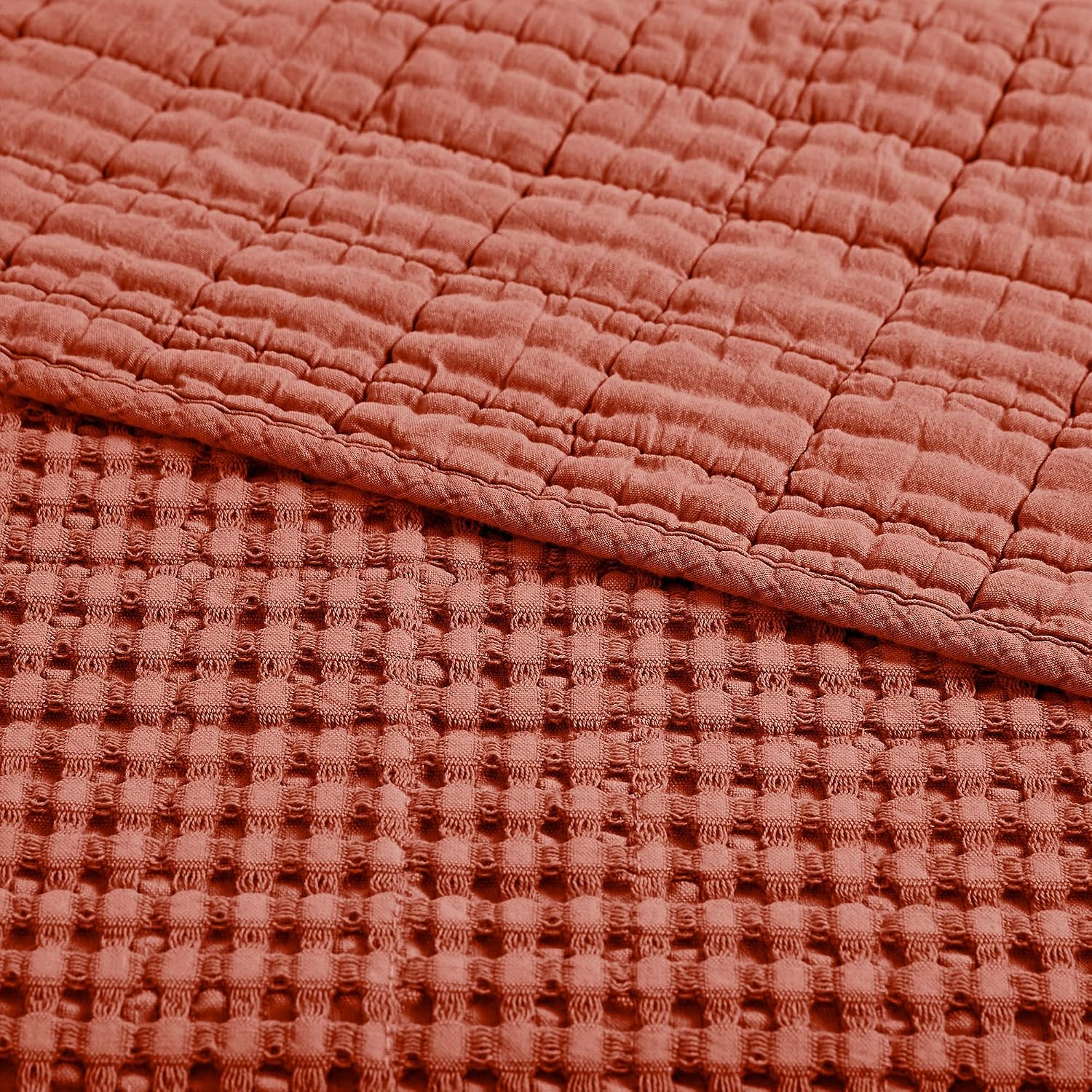 Adobe Cotton Waffle Throw Blanket 50x60in